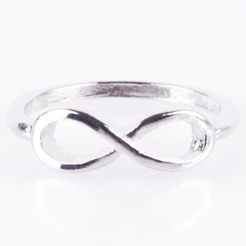 

Fashion Rings For Women Punk Rock Simple Metal Infinite Infinity Sign Bowknot Bow Finger Wedding Ring#42764