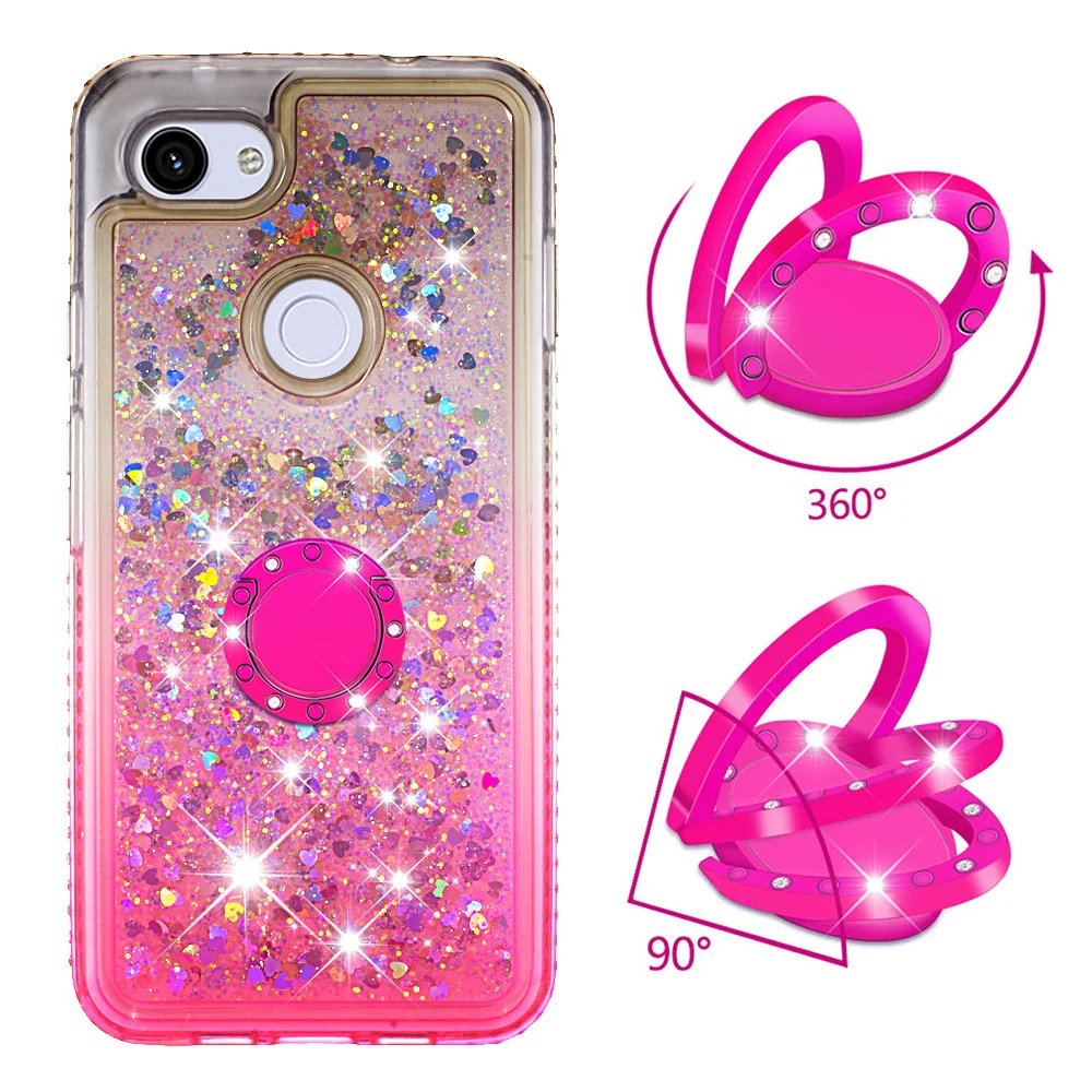 For Google Pixel 3 3a XL Phone Case Gradient Rhinestones Bling Glitter Finger Ring Cases Liquid Quicksand Diamonds Soft Cover
For Google Pixel 3 3a XL Phone Case Gradient Rhinestones Bling Glitter Finger Ring Cases Liquid Quicksand Diamonds Soft Cover