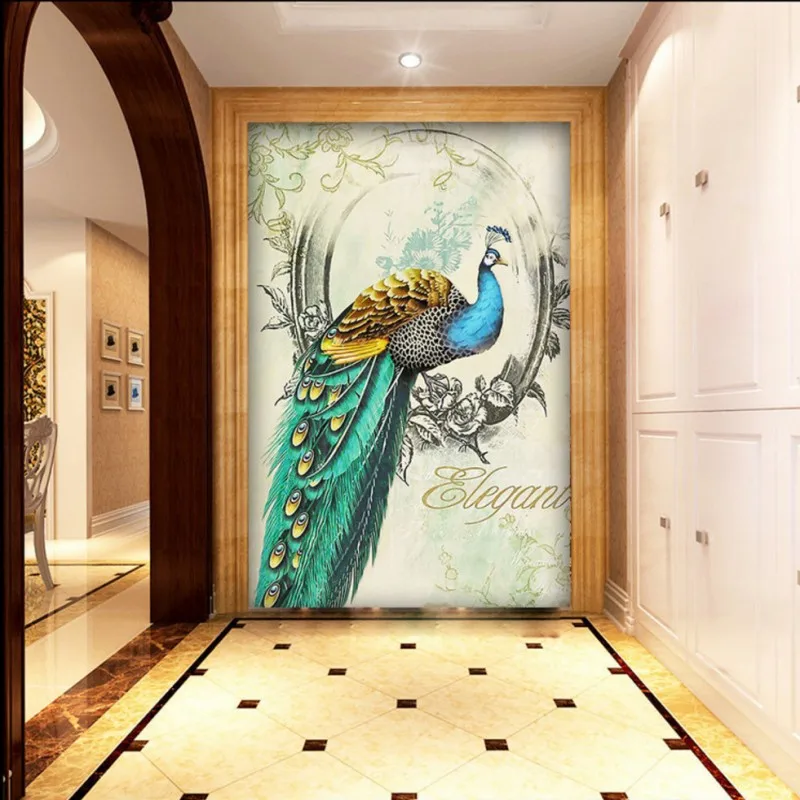 Custom photo wallpaper European Peacock Oil Painting 3D stereo Entrance living room lobby studio wallpaper custom office mural
Custom photo wallpaper European Peacock Oil Painting 3D stereo Entrance living room lobby studio wallpaper custom office mural