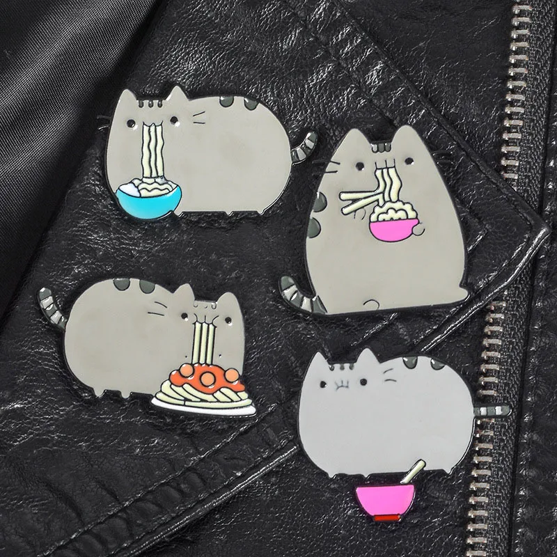 Cute Hungry Noodles Cat Animal Cat Enamel Pin Button Metal Badge Backpack Lapel Pins Jewelry
Cute Hungry Noodles Cat Animal Cat Enamel Pin Button Metal Badge Backpack Lapel Pins Jewelry