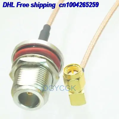 DHL 50pcs N female bulkhead to SMA male plug right angle RG316 Jumper pigtail 8" cable 22j
DHL 50pcs N female bulkhead to SMA male plug right angle RG316 Jumper pigtail 8" cable 22j