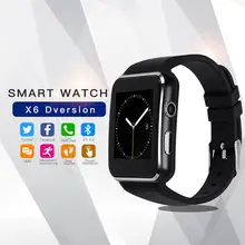 Bluetooth-compatible Smart Watch X6 Sport Passometer Smartwatch with Camera Support SIM Card Whatsapp Facebook for Android Phone
Bluetooth-compatible Smart Watch X6 Sport Passometer Smartwatch with Camera Support SIM Card Whatsapp Facebook for Android Phone