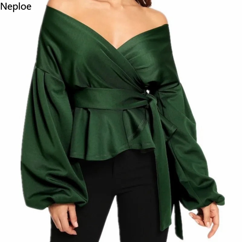 Neploe Patchwork Solid Summer 2019 Women Tops New Fashion V-Neck Lantern Sleeve Blouse Sexy Off Shoulder Bow Sashes Blusa 43491
Neploe Patchwork Solid Summer 2019 Women Tops New Fashion V-Neck Lantern Sleeve Blouse Sexy Off Shoulder Bow Sashes Blusa 43491