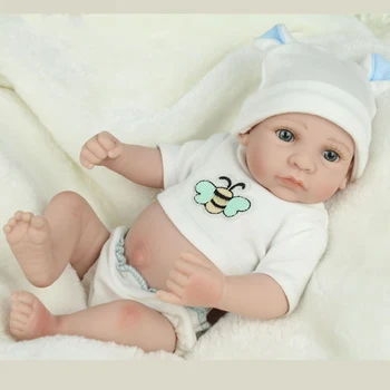 28cm Full Vinyl boy Body Silicone Reborn Baby Dolls Jointed Cute Doll with Handmade Sweater Kids Newborn Toys For Mother's Day
28cm Full Vinyl boy Body Silicone Reborn Baby Dolls Jointed Cute Doll with Handmade Sweater Kids Newborn Toys For Mother's Day