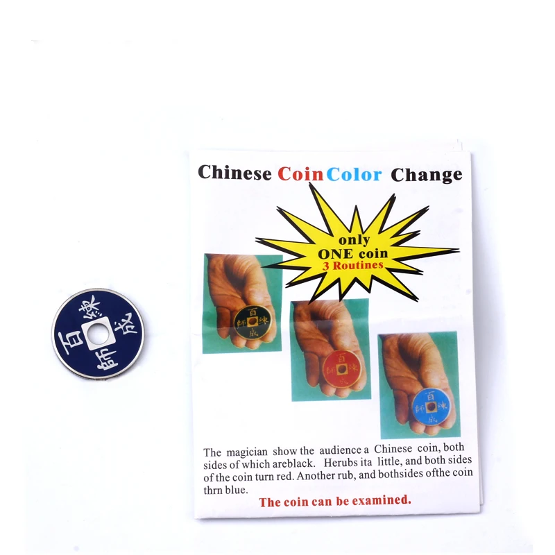 1 Set Chinese Coin Color Change Magic Tricks Mental Magic 3 Colors Coins Change For One Coin Props Accessories Mentalism Comedy
1 Set Chinese Coin Color Change Magic Tricks Mental Magic 3 Colors Coins Change For One Coin Props Accessories Mentalism Comedy