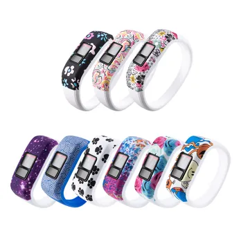 

Colorful Wristband Silicone No Buckle Watch Band Strap Watchband Sports Replacement for Garmin Vivofit JR/Vivofit JR2/Vivofit 3
