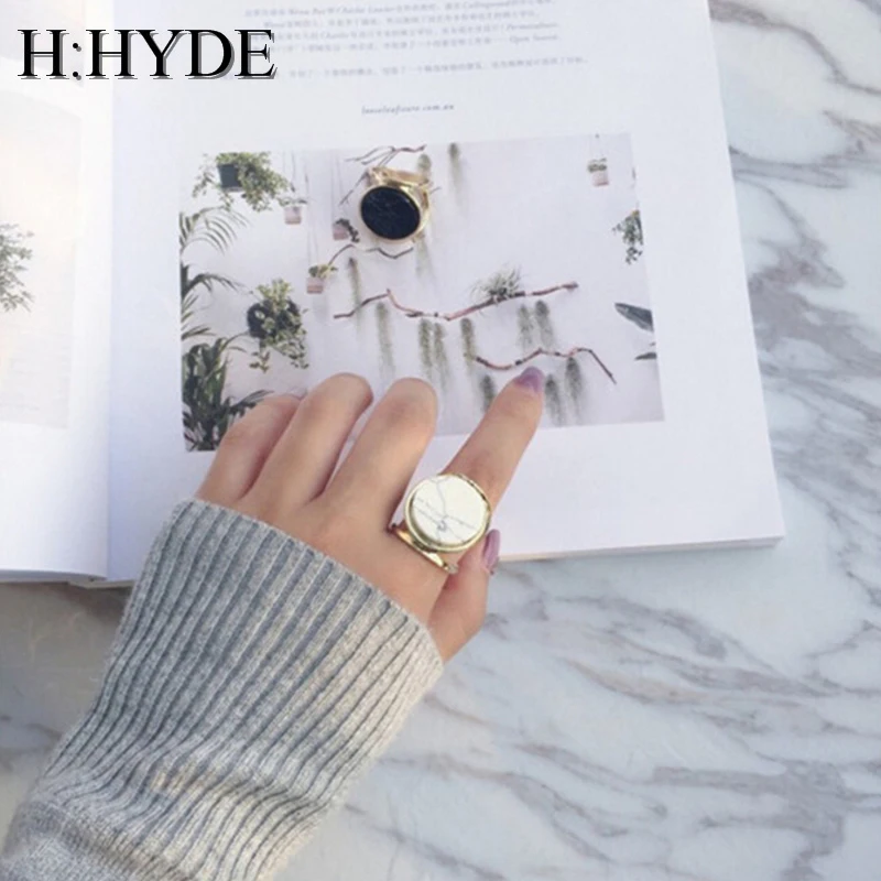 H:HYDE Fashion Minimalist Geometric Finger Ring Personality Marble Lines Round Square Rings For Women Bijoux Fashion Jewelry
H:HYDE Fashion Minimalist Geometric Finger Ring Personality Marble Lines Round Square Rings For Women Bijoux Fashion Jewelry