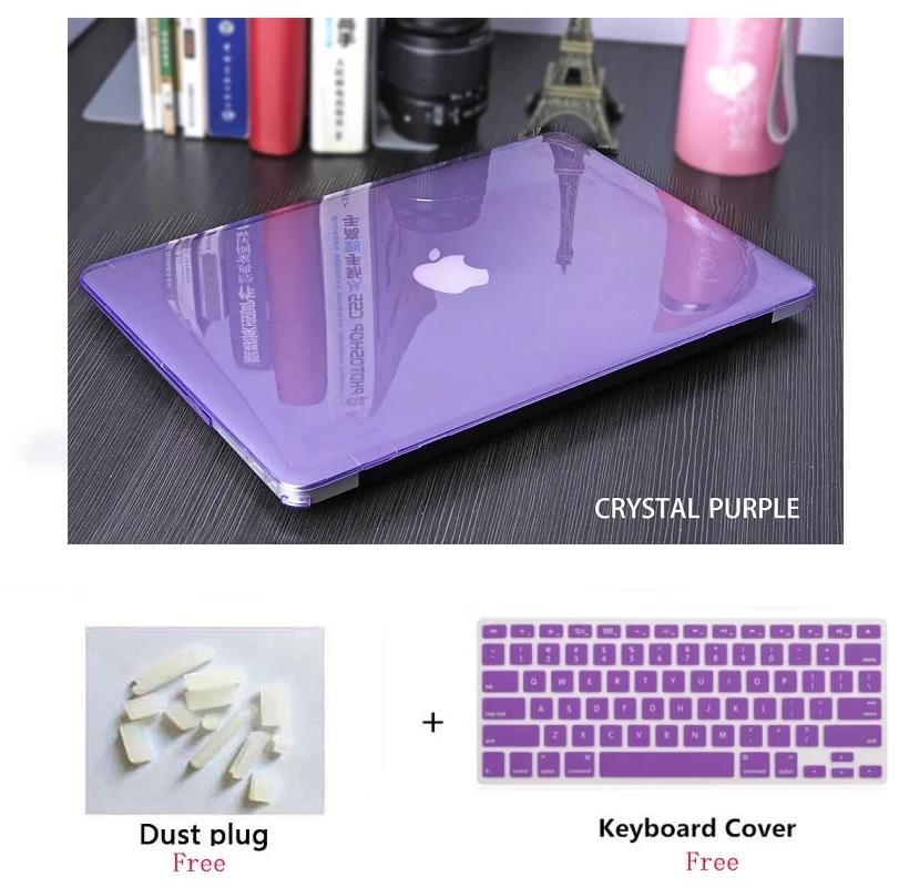 Прозрачный жесткий чехол для ноутбука с клавиатурой + пылезащитный Apple Macbook Pro Retina