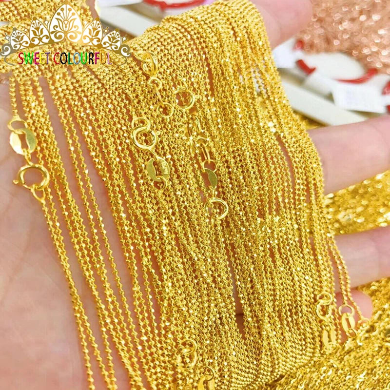 100% 18K Pure Gold Women's Necklace Fashion&Trendy yellow white rose lady unisex Female's chain 004
100% 18K Pure Gold Women's Necklace Fashion&Trendy yellow white rose lady unisex Female's chain 004