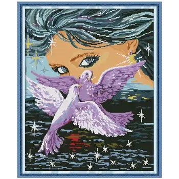 Beauty And Dove painting counted 11CT 14CT Cross Stitch Set DIY DMC wholesale Cross-stitch Kit Embroidery Needlework RA224
Beauty And Dove painting counted 11CT 14CT Cross Stitch Set DIY DMC wholesale Cross-stitch Kit Embroidery Needlework RA224