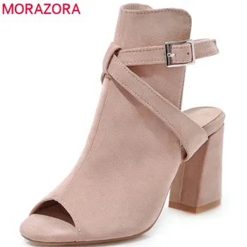 MORAZORA 2020 hot sale flock women gladiator sandals peep toe summer shoes square high heels dress shoes ladies office shoes
MORAZORA 2020 hot sale flock women gladiator sandals peep toe summer shoes square high heels dress shoes ladies office shoes