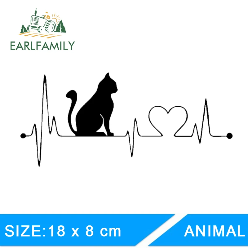 EARLFAMILY 18cm X 8cm Cat with Cartoon Electrocardiogram Car Laptop Decal Vinyl Sticker for Car Window Bumper Decor Car Sticker
EARLFAMILY 18cm X 8cm Cat with Cartoon Electrocardiogram Car Laptop Decal Vinyl Sticker for Car Window Bumper Decor Car Sticker