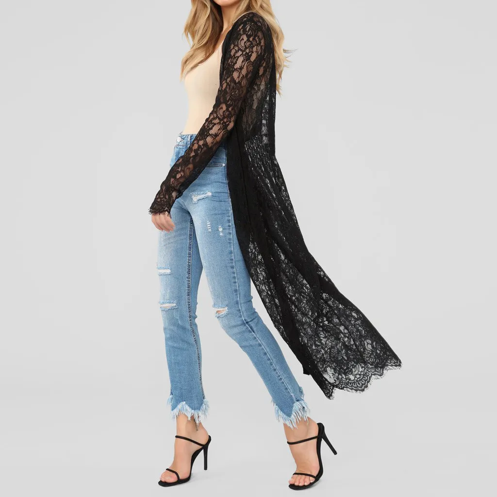 Feitong 2019 Kimono Cardigan Casual Summer Fashion Women Lace Shawl Solid Perspective Sunscreen Cardigan Cover Up Beachwear
Feitong 2019 Kimono Cardigan Casual Summer Fashion Women Lace Shawl Solid Perspective Sunscreen Cardigan Cover Up Beachwear