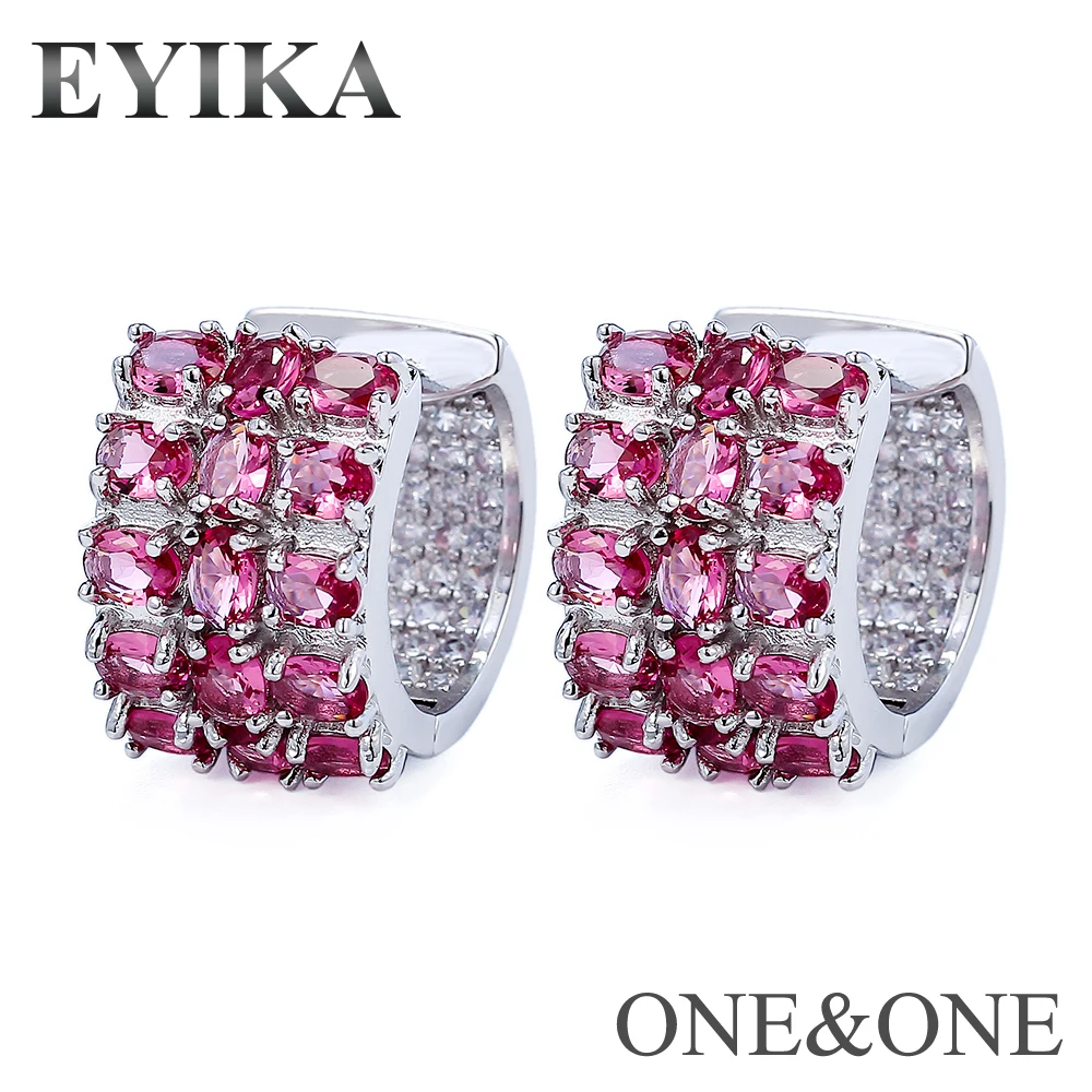 EYIKA Hoop Earrings 12x19mm Jewelry Fashion Design with 15pcs Shiny Glass For Women Earrings 1 pair Free Shipping
EYIKA Hoop Earrings 12x19mm Jewelry Fashion Design with 15pcs Shiny Glass For Women Earrings 1 pair Free Shipping