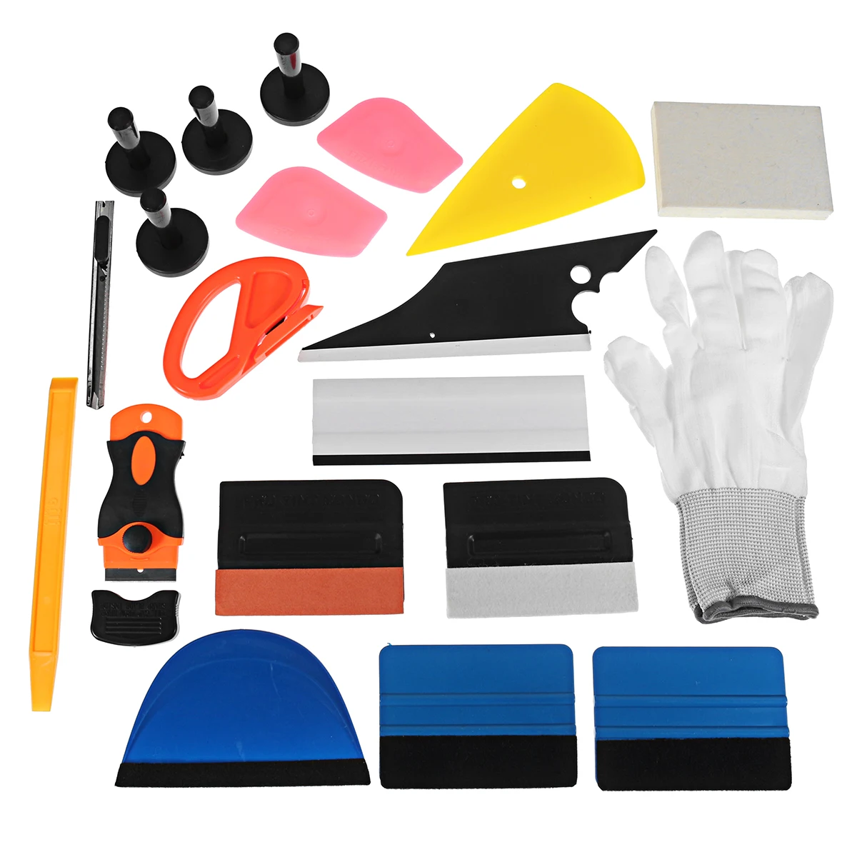 21Pcs Professional Car Window Wrap Vinyl Tools Kit Scratch-free Squeegee Scraper Razor Glove Magnets Universal
21Pcs Professional Car Window Wrap Vinyl Tools Kit Scratch-free Squeegee Scraper Razor Glove Magnets Universal