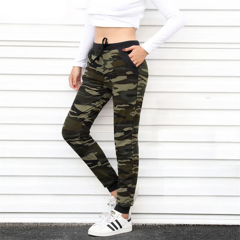 2018 Women Camouflage Pants Casual Sweatpant Fashion Ladies Drawstring Camo Pencil Pants Slim Slim Elastic Pants Ladies Trousers
2018 Women Camouflage Pants Casual Sweatpant Fashion Ladies Drawstring Camo Pencil Pants Slim Slim Elastic Pants Ladies Trousers