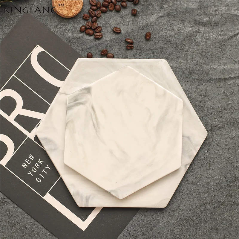 Hexagon Shape Marble pad ceramic plate wobble pad pad flat cake bowl posing sushi plate
Hexagon Shape Marble pad ceramic plate wobble pad pad flat cake bowl posing sushi plate