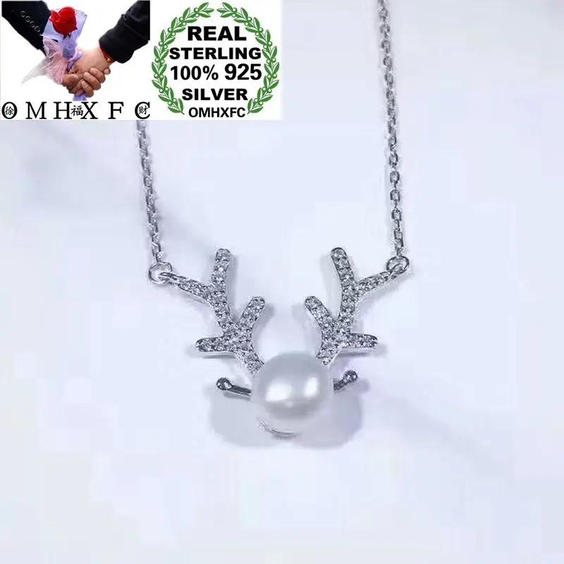 OMHXFC Wholesale European Fashion Woman Party Birthday Gift Antler Pearl Zircon 100% S925 Sterling Silver Pendant Necklace CH46
OMHXFC Wholesale European Fashion Woman Party Birthday Gift Antler Pearl Zircon 100% S925 Sterling Silver Pendant Necklace CH46