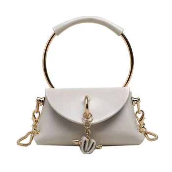 Metal Ring Handle Women Handbag Mini Cute Tote Bag Chain Rivet Shoulder Bag Fashion Messenger Bag
Metal Ring Handle Women Handbag Mini Cute Tote Bag Chain Rivet Shoulder Bag Fashion Messenger Bag