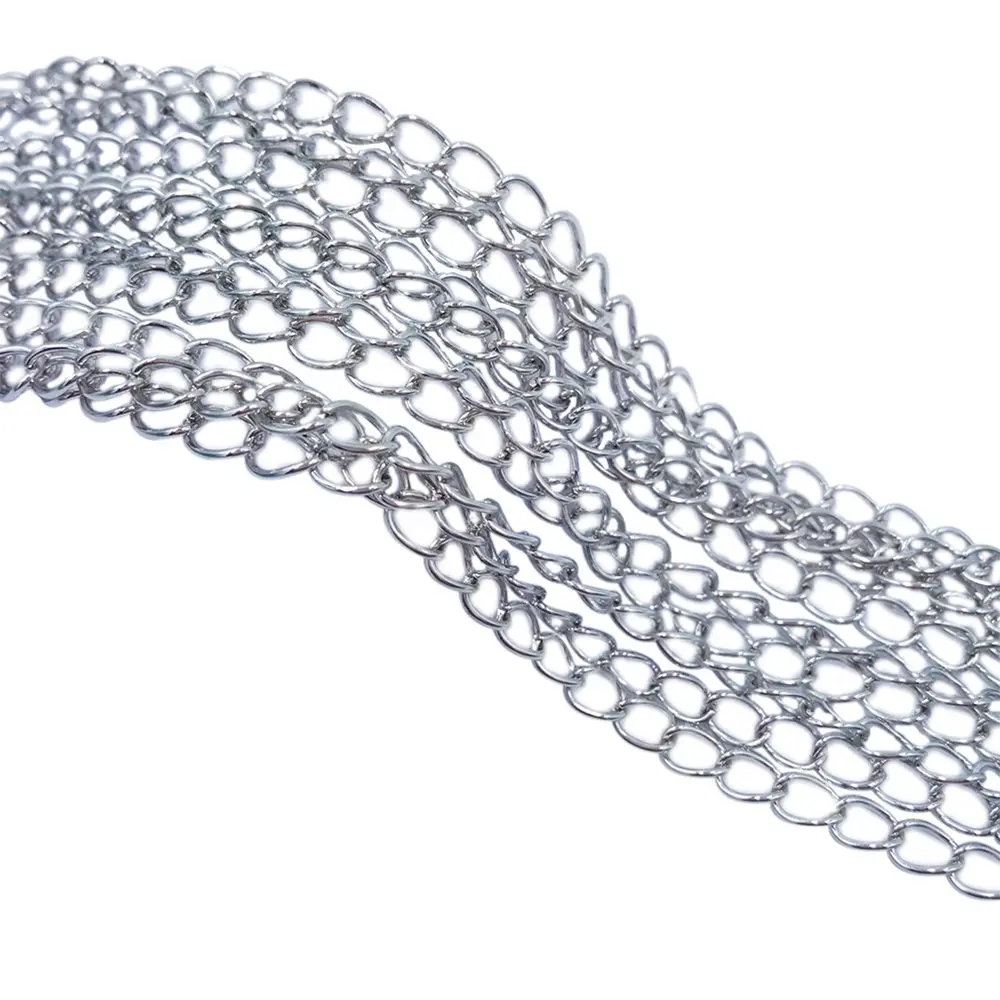 Rhodium Plated 100m 3x5mm Necklace End Extender Curb Chains Metal Link Chain Findings for Jewelry Making NEC-05
Rhodium Plated 100m 3x5mm Necklace End Extender Curb Chains Metal Link Chain Findings for Jewelry Making NEC-05