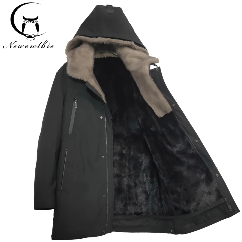 Detachable 100% mink liner overcomes imported mink liner long cap with real fur coat two wear high quality men's wear
Detachable 100% mink liner overcomes imported mink liner long cap with real fur coat two wear high quality men's wear