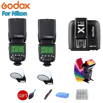 2X Godox TT685N 2.4G HSS i-TTL GN60 Wireless Flash + X1T-N TTL Trigger for Nikon D800 D700 D7100 D7000 D5200 D5100 D70S D810 D90
2X Godox TT685N 2.4G HSS i-TTL GN60 Wireless Flash + X1T-N TTL Trigger for Nikon D800 D700 D7100 D7000 D5200 D5100 D70S D810 D90