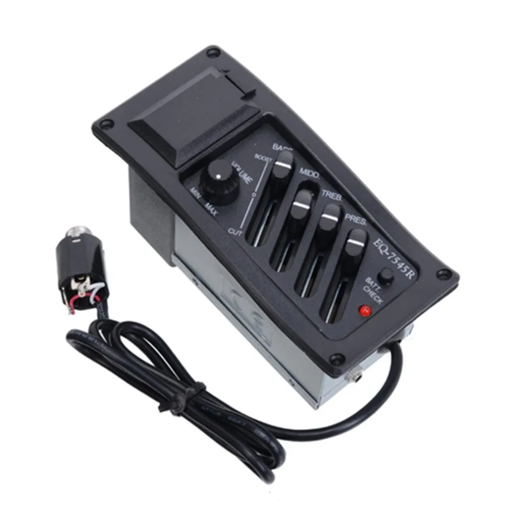 EQ-7545R Acoustic Guitar Pickup Guitar Preamp Amplifier Pickup 6.5mm Jack Output Electric Box Guitar Accessory new
EQ-7545R Acoustic Guitar Pickup Guitar Preamp Amplifier Pickup 6.5mm Jack Output Electric Box Guitar Accessory new