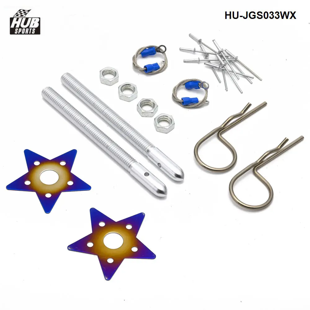 Hubsports Universal Racing Epman Sport Car-styling Hair Pin Style Hood Pin Set W/ Lanyards HU-JGS033WX
Hubsports Universal Racing Epman Sport Car-styling Hair Pin Style Hood Pin Set W/ Lanyards HU-JGS033WX