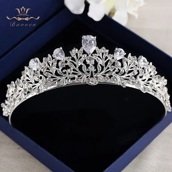 Bavoen Top Quality European Brides Crown Zircon Tiara Drop-water Crystal Headpieces Evening Hair Accessories
Bavoen Top Quality European Brides Crown Zircon Tiara Drop-water Crystal Headpieces Evening Hair Accessories
