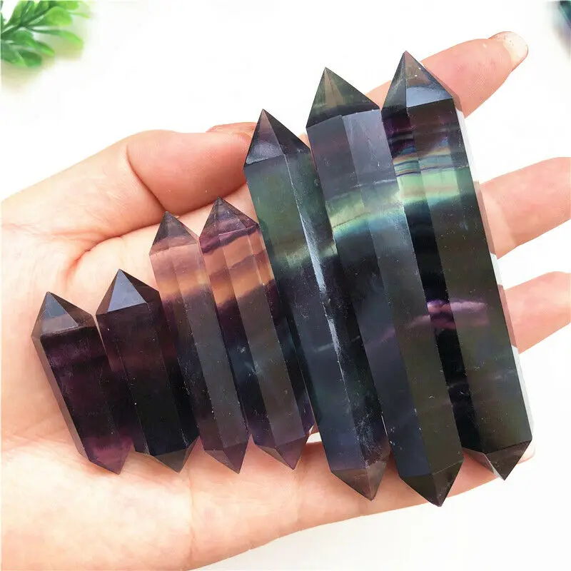 1 Piece Natural Rainbow Fluorite Obelisk Quartz Crystal Double-pointed Terminated Wand Natural Stones and Minerals
1 Piece Natural Rainbow Fluorite Obelisk Quartz Crystal Double-pointed Terminated Wand Natural Stones and Minerals