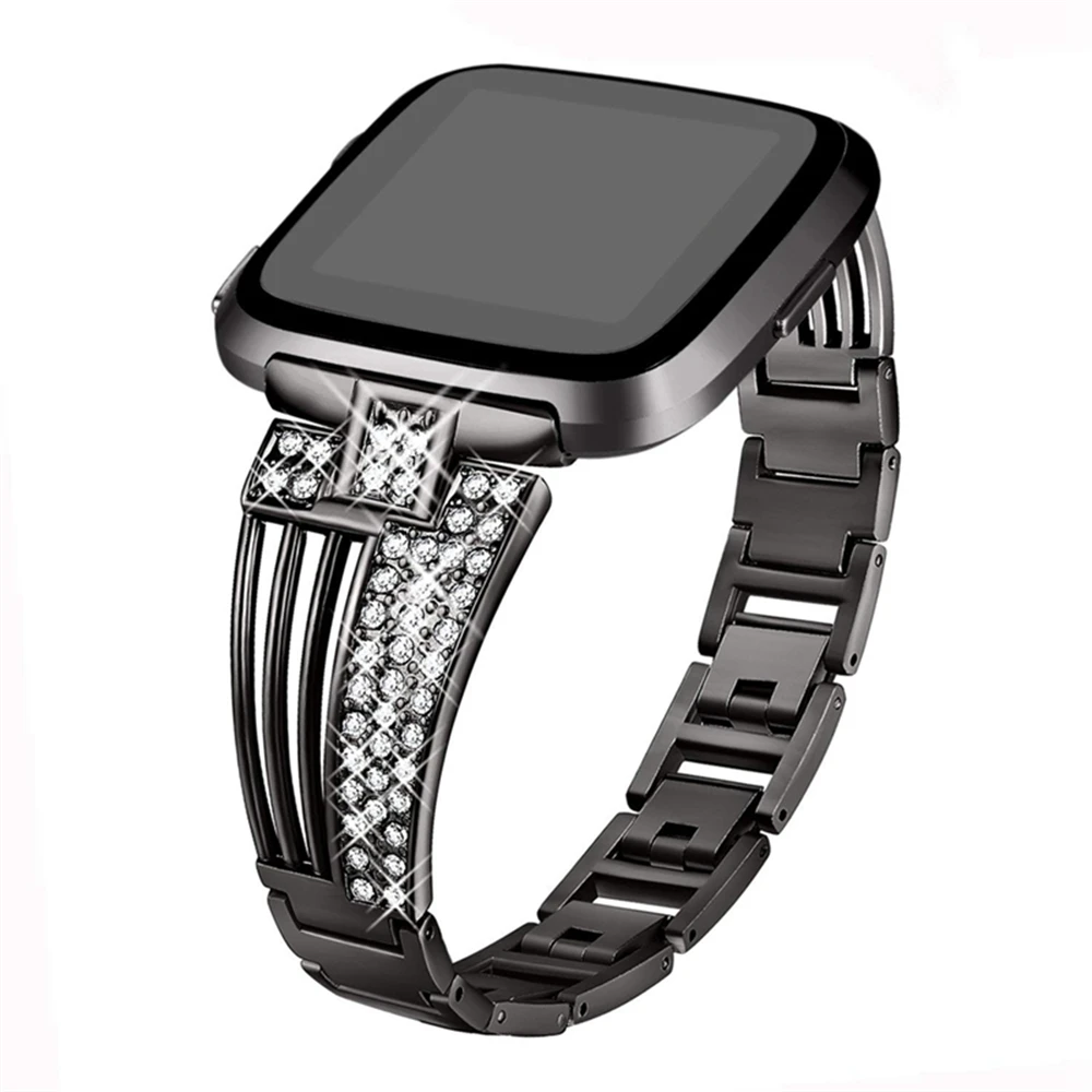 FOLOME Fan Shaped Metal Bands Compatible Fitbit Versa Watch, Bling Bracelets with Rhinestones for Fitbit Versa Bands Woman Girls
FOLOME Fan Shaped Metal Bands Compatible Fitbit Versa Watch, Bling Bracelets with Rhinestones for Fitbit Versa Bands Woman Girls