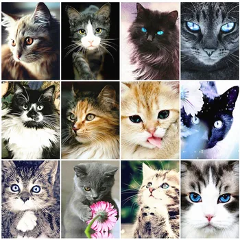 HUACAN Full Square Diamond Painting Cat 5D Diy Diamond Embroidery Animal Mosaic Picture Of Rhinestone Home Decoration Girl Hobby
HUACAN Full Square Diamond Painting Cat 5D Diy Diamond Embroidery Animal Mosaic Picture Of Rhinestone Home Decoration Girl Hobby