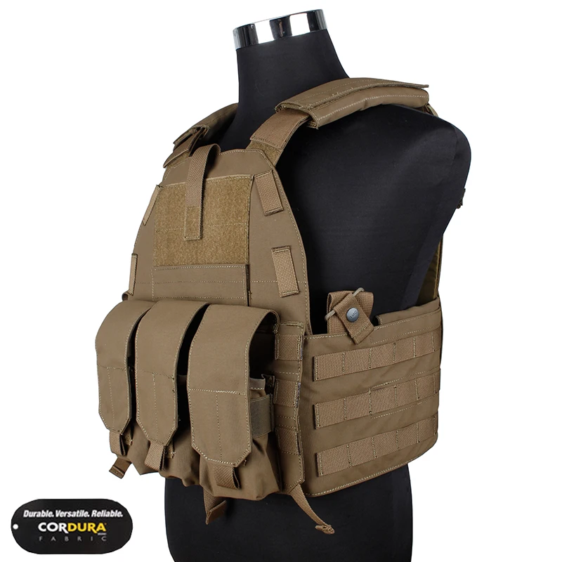 TMC 94K M4 Pouch Plate Carrier Matte RG Wargame Combat Vest Body Armor Combat Gear TMC2327 Coyote Brown
TMC 94K M4 Pouch Plate Carrier Matte RG Wargame Combat Vest Body Armor Combat Gear TMC2327 Coyote Brown