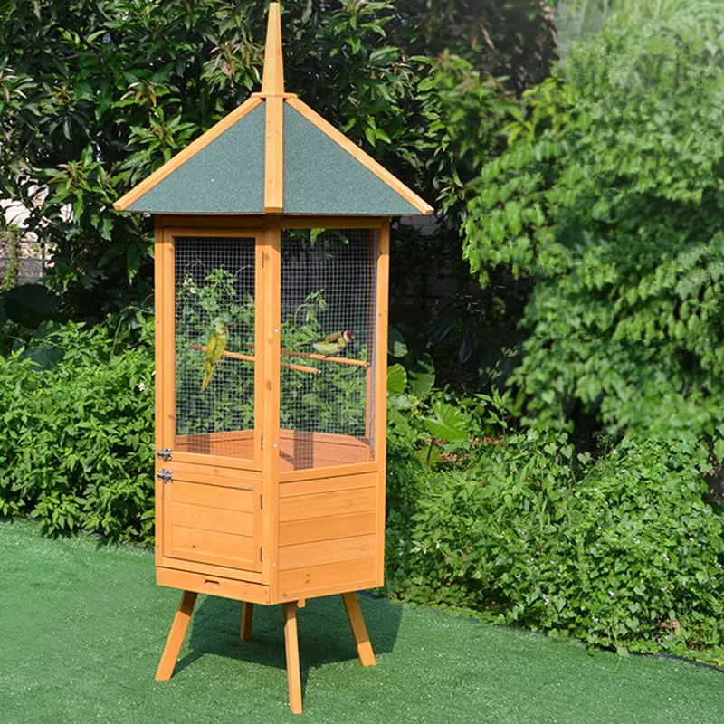 Bird Cage Bird's Nest Wooden Outdoor Rain-proof and Antiseptic Large size and Small Mesh mannikin Pearl Parrot Cage Myna
Bird Cage Bird's Nest Wooden Outdoor Rain-proof and Antiseptic Large size and Small Mesh mannikin Pearl Parrot Cage Myna