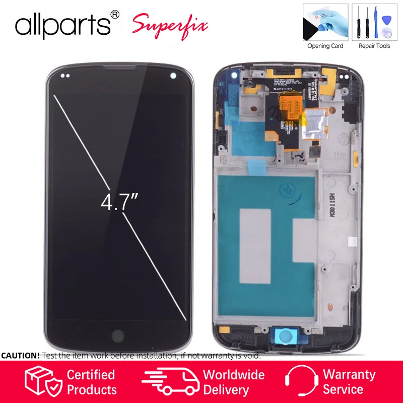 IPS 4.7'' Display For LG Optimus LCD Google Nexus 4 Display For LG E960 LCD Touch Screen Replacement Parts Nexus 4 LCD
IPS 4.7'' Display For LG Optimus LCD Google Nexus 4 Display For LG E960 LCD Touch Screen Replacement Parts Nexus 4 LCD