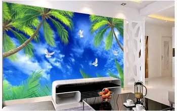 3D wall murals wallpaper custom picture mural Landscape wallpaper Blue sky white clouds coconut tree TV background wall decor
3D wall murals wallpaper custom picture mural Landscape wallpaper Blue sky white clouds coconut tree TV background wall decor