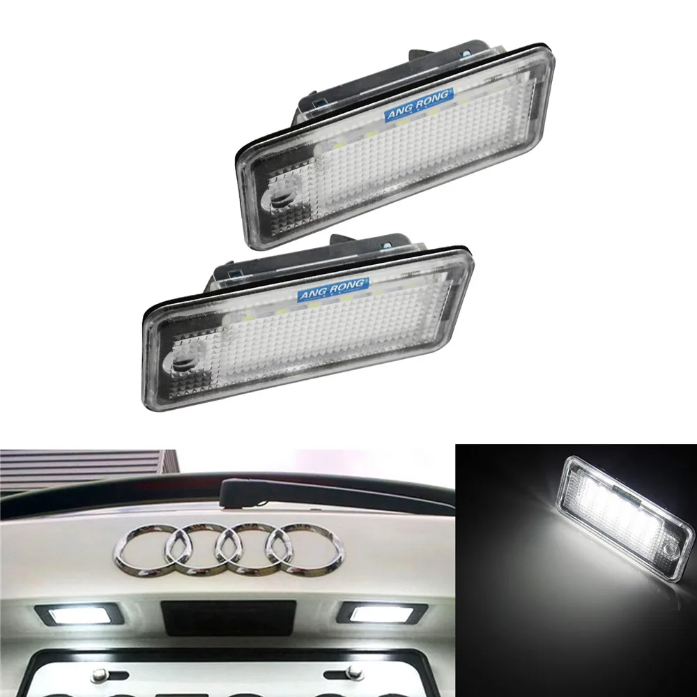 ANGRONG 18 SMD белый светодиодный номерной знак задний фонарь для Audi A3 A4 A6 S6 A8 Q7 RS4
ANGRONG 18 SMD белый светодиодный номерной знак задний фонарь для Audi A3 A4 A6 S6 A8 Q7 RS4