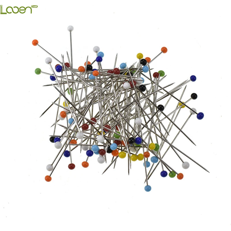 Looen 100pcs Mini Round Bead Sewing Pins Clothing Safety Pin DIY Decoration Garment Needles Tools Crafts Sewing Accessories (3)