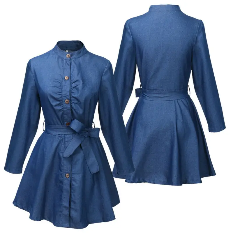 Womens Casual Lapel Blouse Ladies Long Sleeve Denim Jeans T Shirt Dress Tops robe femme
Womens Casual Lapel Blouse Ladies Long Sleeve Denim Jeans T Shirt Dress Tops robe femme