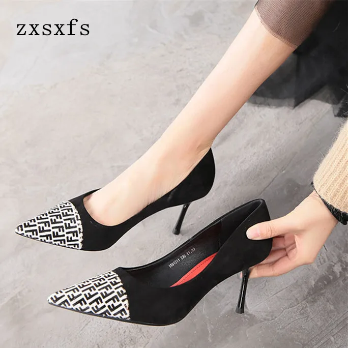 New Fashion Ladies Checked Shoes High Heels Multicolor Dress Shoes!