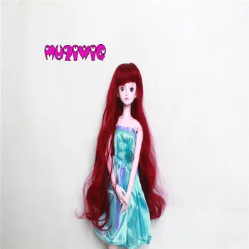 Doll Accessories Curls Long Wave Synthetic Fiber Wig Hair With Straight Bangs In Wine Red Color For Doll Wigs
Doll Accessories Curls Long Wave Synthetic Fiber Wig Hair With Straight Bangs In Wine Red Color For Doll Wigs