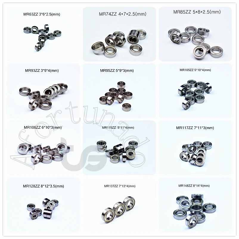 

Miniature Series ZZ Meatal Sealing Type bearings free shipping 50piece/package MR-63-74-85-93-95-105-106-115-117-126-128-137-148