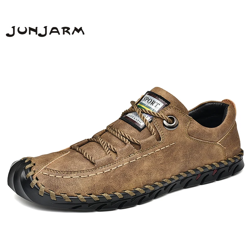 JUNJARM Men's Leather Casual Shoes Moccasins Men Loafers Brand Spring New Fashion Sneakers Genuine Leather Male Shoes 38-46
JUNJARM Men's Leather Casual Shoes Moccasins Men Loafers Brand Spring New Fashion Sneakers Genuine Leather Male Shoes 38-46