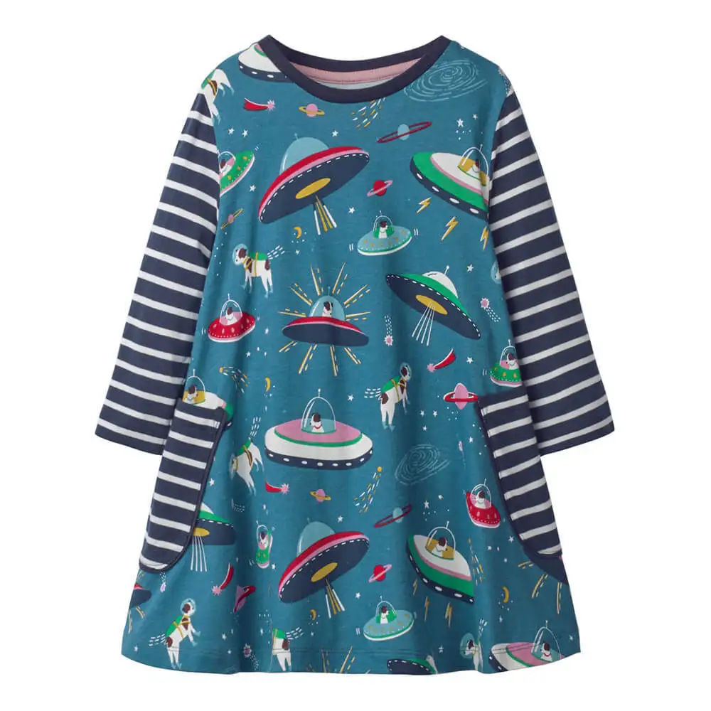 Jumping meters Long Sleeve Kids Dresses For Girls Fall Autumn Spring Girls Clothes Space World star Children Dresses 1-6 Years
Jumping meters Long Sleeve Kids Dresses For Girls Fall Autumn Spring Girls Clothes Space World star Children Dresses 1-6 Years
