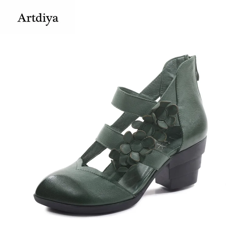 Фото Artdiya Женская обувь ручной работы Пояса из натуральной кожи оригинальные Высокие