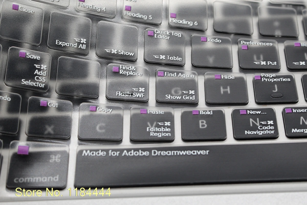 Для Macbook Pro Air 13 15 Usa Adobe Dreamweaver ярлык горячий ключ функциональный ТПУ подсветка