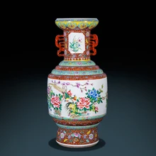 90CM Jingdezhen Antique Two Ears Painted Porcelain vase Hand-painted Large Vase Classical Chinese Living Room floor Ceramic vase 90CM Jingdezhen Antique Two Ears Painted Porcelain vase Hand-painted Large Vase Classical Chinese Living Room floor Ceramic vase