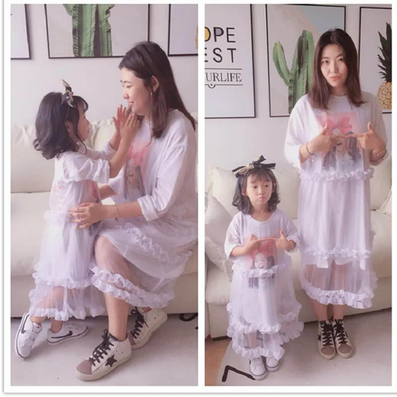 Mother Daughter Mesh Pajamas Dresses Nightdress Mommy and Me Clothess Sleepwear Nightwear Costume for Family Winter Clothes
Mother Daughter Mesh Pajamas Dresses Nightdress Mommy and Me Clothess Sleepwear Nightwear Costume for Family Winter Clothes
