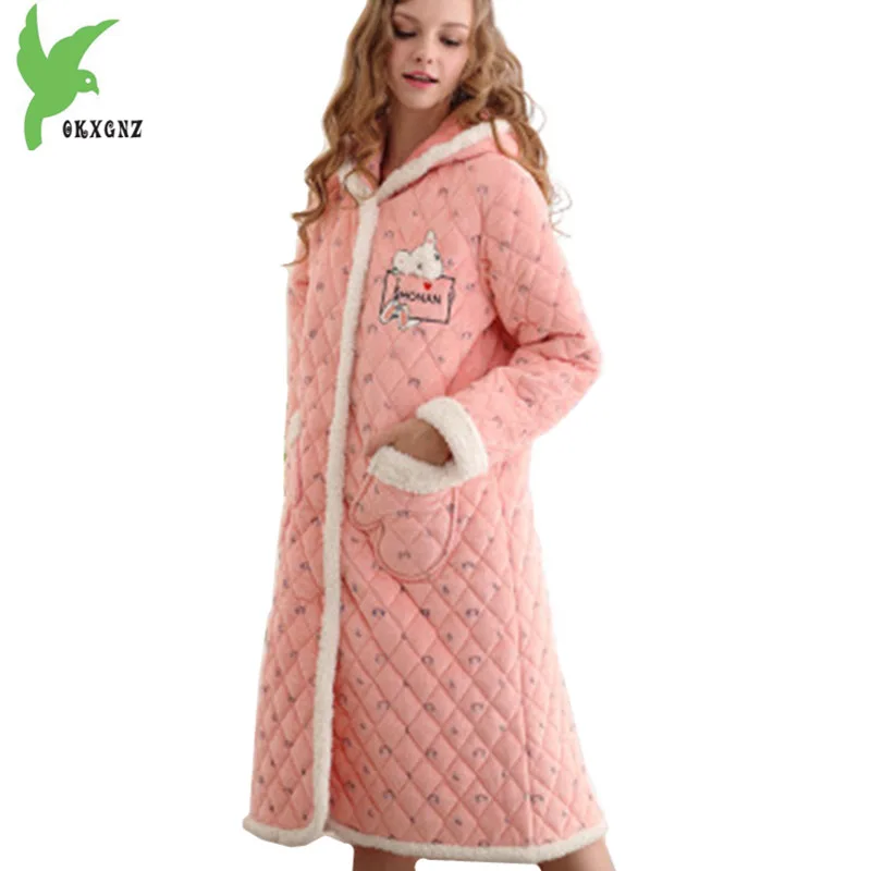 New Boutique Women Winter Coral Fleece Robes Three layers Thick Warm Sleep Dress Hooded Jackets Long style OKXGNZ 1288
New Boutique Women Winter Coral Fleece Robes Three layers Thick Warm Sleep Dress Hooded Jackets Long style OKXGNZ 1288