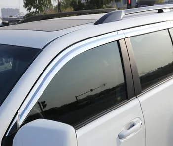 ABS Chrome plastic Window Visor Vent Shades Sun Rain Guard car accessories For Toyota Land Cruiser Prado 2010-2018 car styling
ABS Chrome plastic Window Visor Vent Shades Sun Rain Guard car accessories For Toyota Land Cruiser Prado 2010-2018 car styling